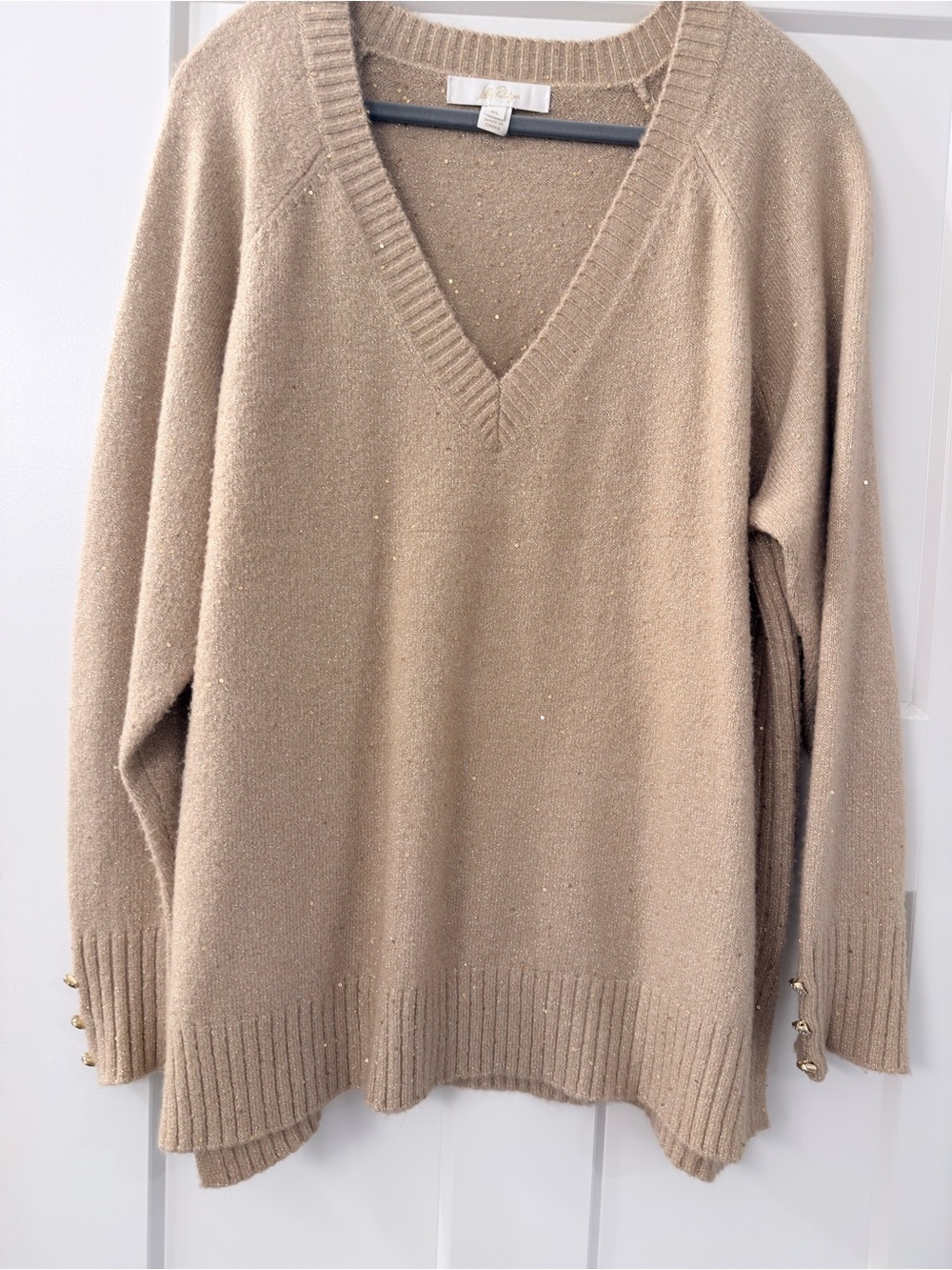 Lily Pulitzer Kaycee Sequin V-Neck Sweater
